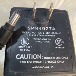 Motorola SPN4027A ICC-2-500-0050-15 AC Power Charger Adapter Output 24VAC 4.8VA